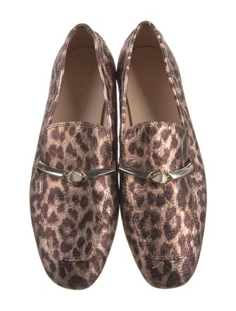 Kate Spade New York Leather Animal Print Loafers