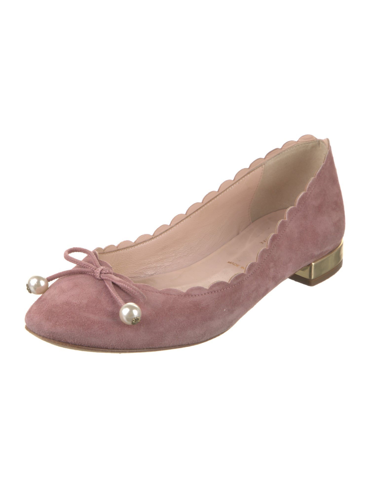 Kate Spade New York Suede Bow Accents Ballet Flats