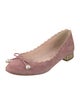 Kate Spade New York Suede Bow Accents Ballet Flats
