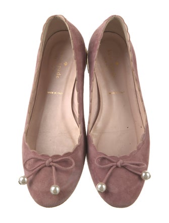 Kate Spade New York Suede Bow Accents Ballet Flats
