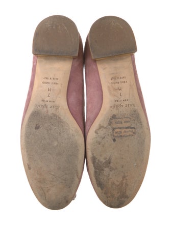 Kate Spade New York Suede Bow Accents Ballet Flats
