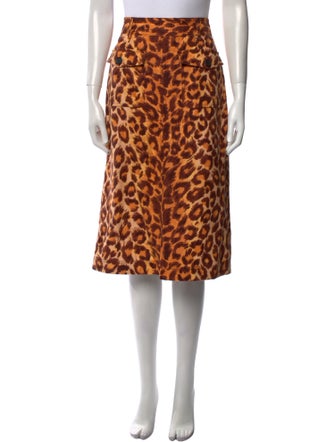 Kate Spade New York Animal Print Knee-Length Skirt