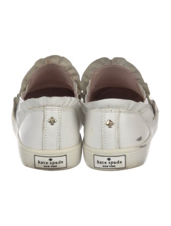 Kate Spade New York Leather Ruffle Embellishment Sneakers