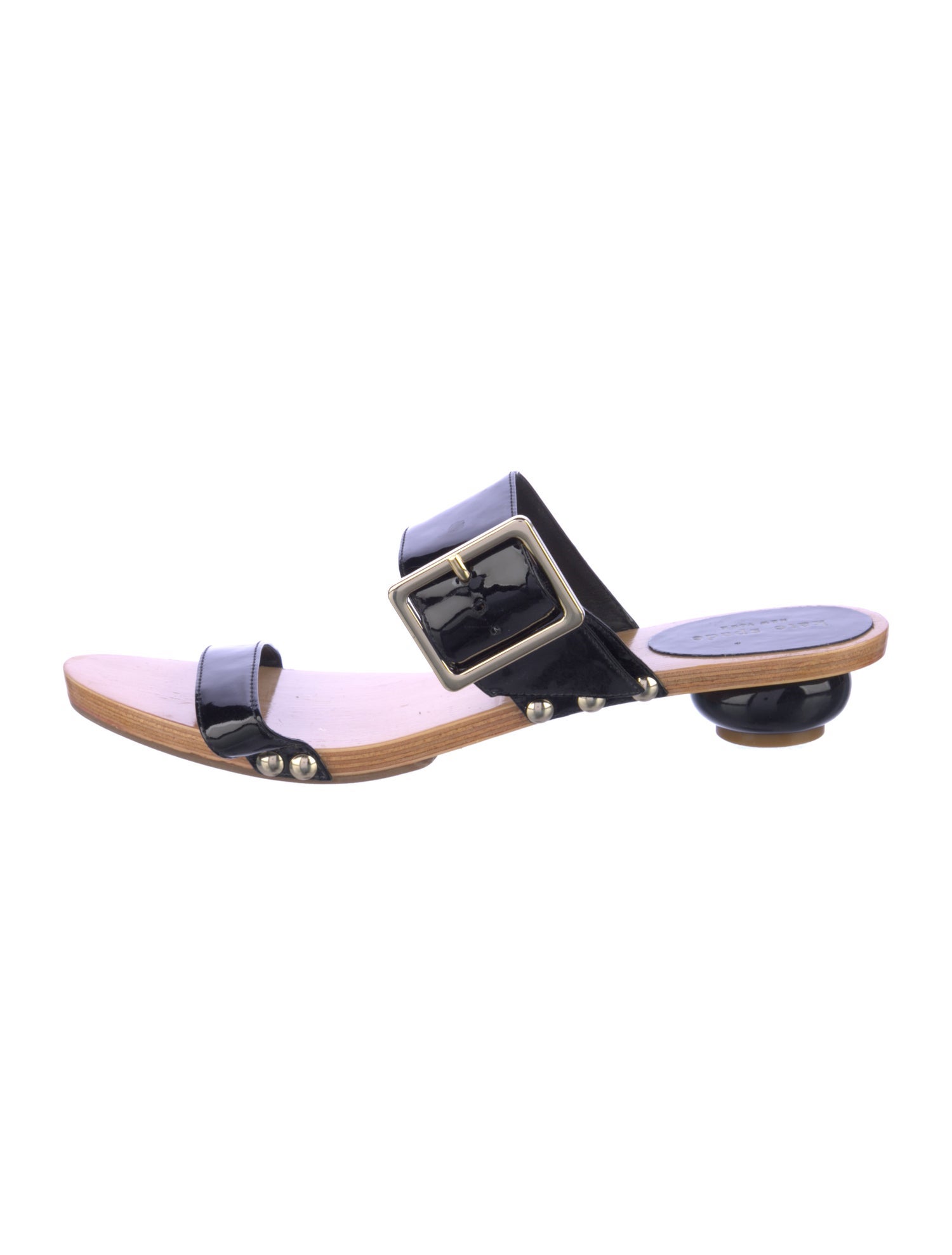 Kate Spade New York Patent Leather Studded Accents Slides