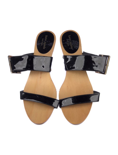 Kate Spade New York Patent Leather Studded Accents Slides