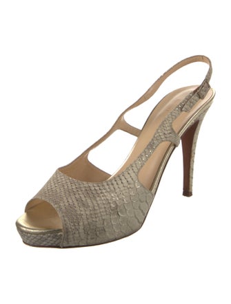 Kate Spade New York Embossed Leather Slingback Sandals