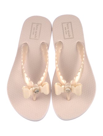 Kate Spade New York Rubber Bow Accents Flip Flops