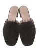 Kate Spade New York Suede Feather Trim Mules