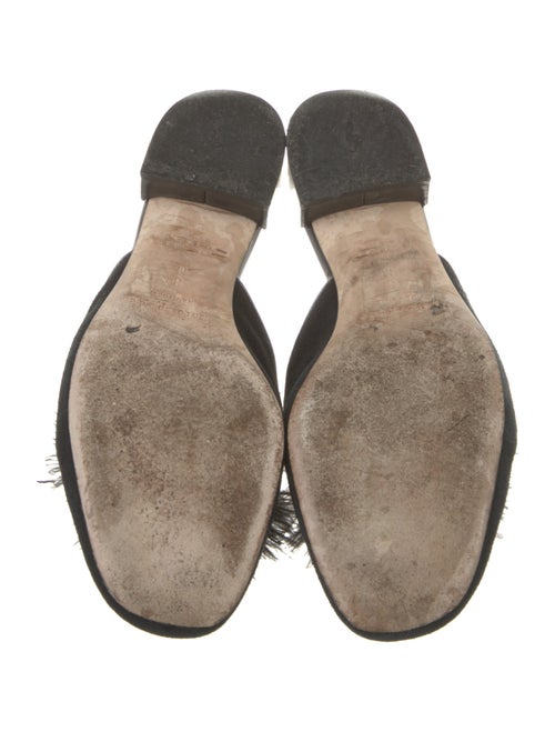 Kate Spade New York Suede Feather Trim Mules
