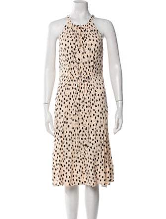 Kate Spade New York Polka Dot Print Midi Length Dress