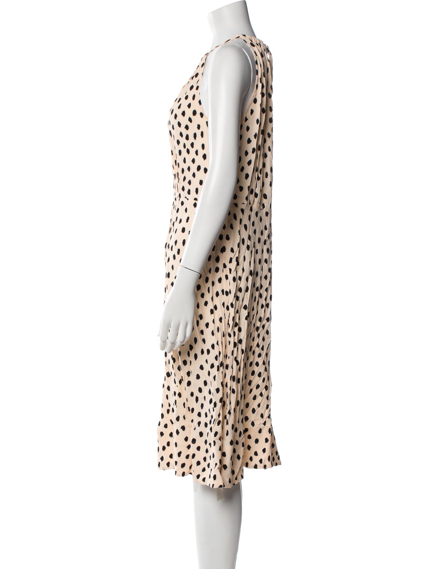 Kate Spade New York Polka Dot Print Midi Length Dress