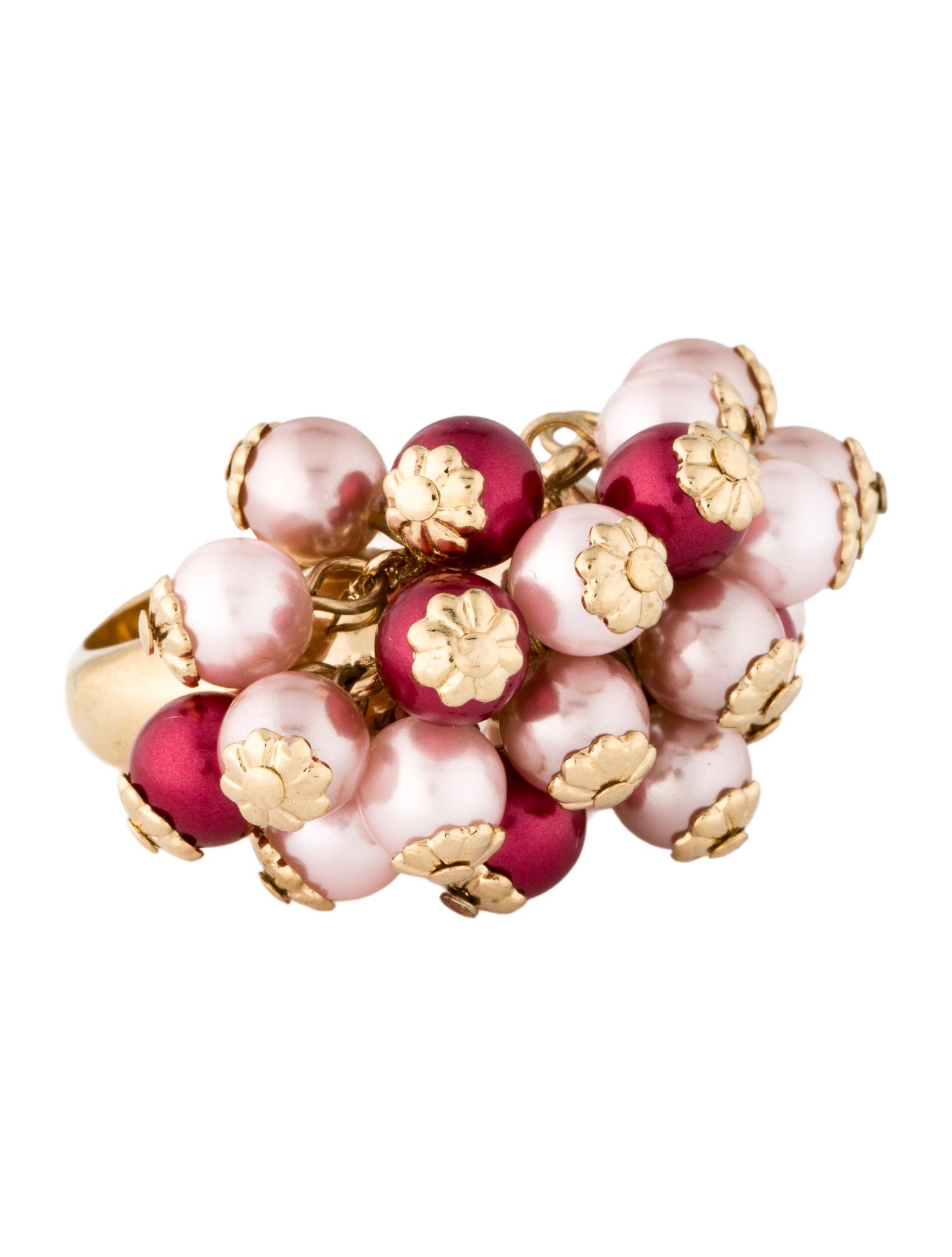 Kate Spade New York Faux Pearl Bead Cluster Cocktail Ring