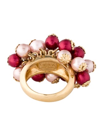 Kate Spade New York Faux Pearl Bead Cluster Cocktail Ring