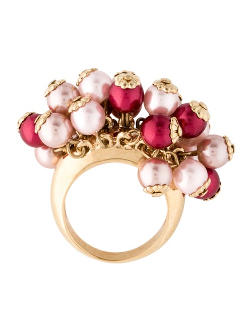 Kate Spade New York Faux Pearl Bead Cluster Cocktail Ring
