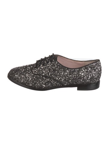 Kate Spade New York Flats Glitter Printed Oxfords US 8 |