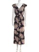 Kate Spade New York Floral Print V-Neck Jumpsuit