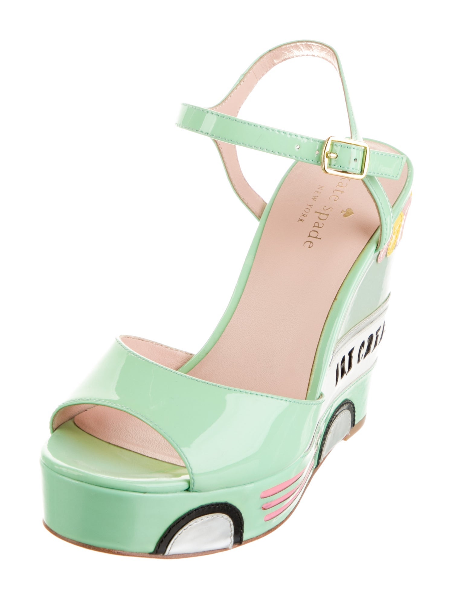 Kate Spade New York Patent Leather Animal Print Sandals