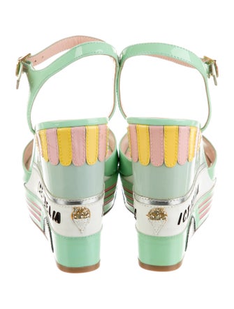 Kate Spade New York Patent Leather Animal Print Sandals