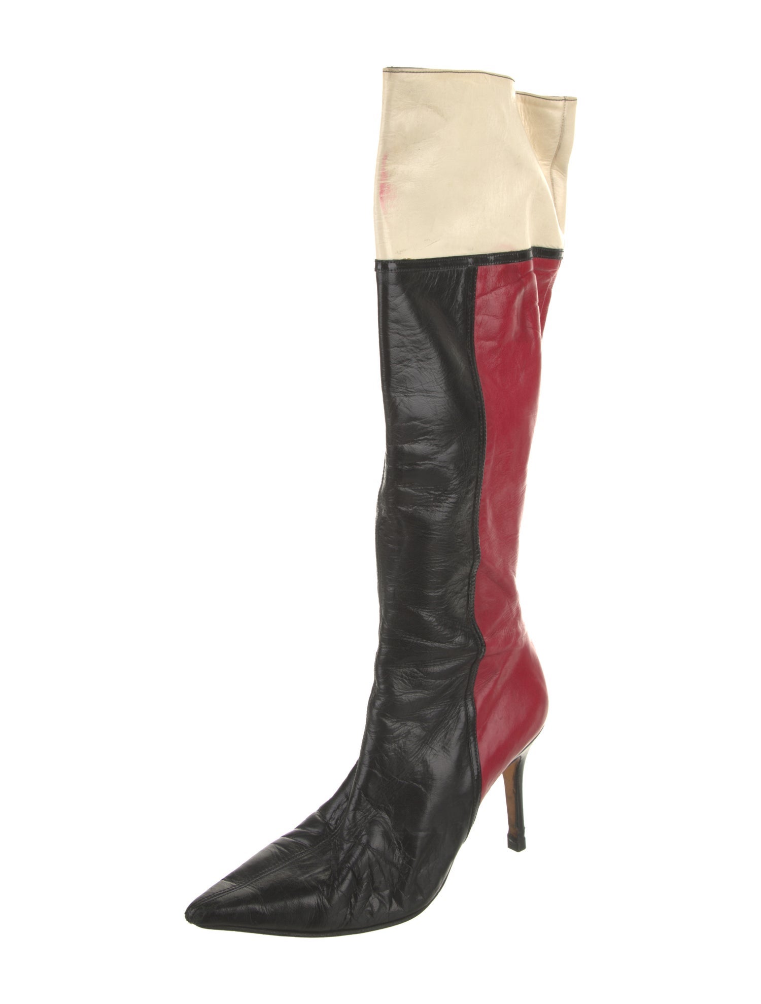 Kate Spade New York Leather Colorblock Pattern Boots