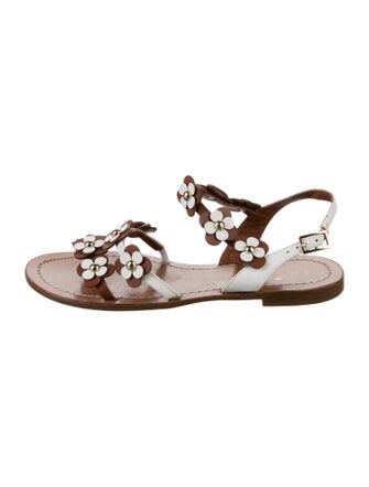 Kate Spade New York Leather Floral Print Slingback Sandals