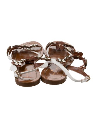 Kate Spade New York Leather Floral Print Slingback Sandals
