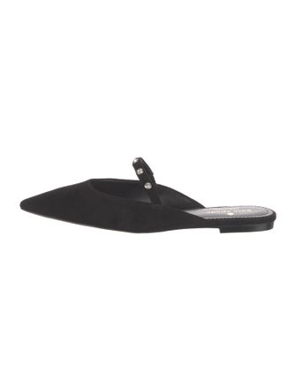 Kate Spade New York Suede Crystal Embellishments Mules