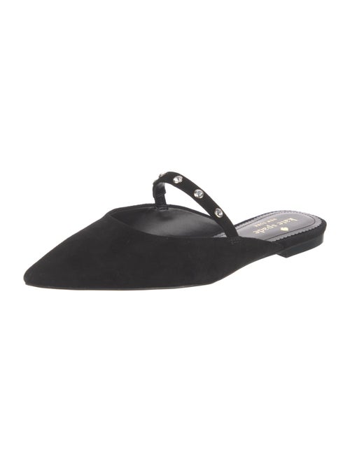 Kate Spade New York Suede Crystal Embellishments Mules