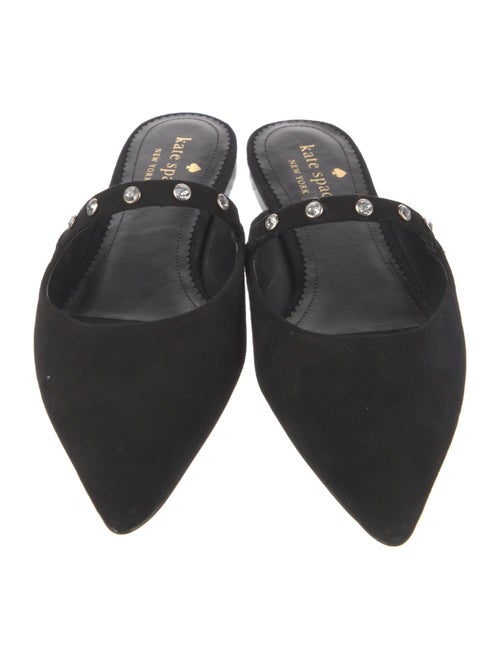 Kate Spade New York Suede Crystal Embellishments Mules