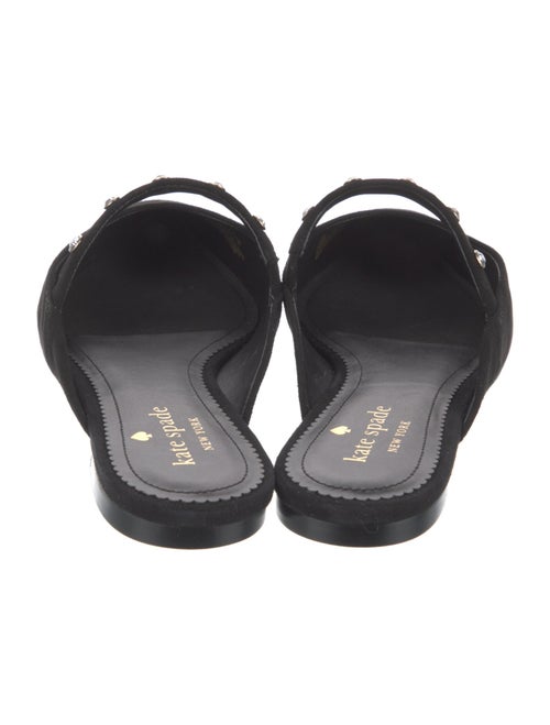 Kate Spade New York Suede Crystal Embellishments Mules