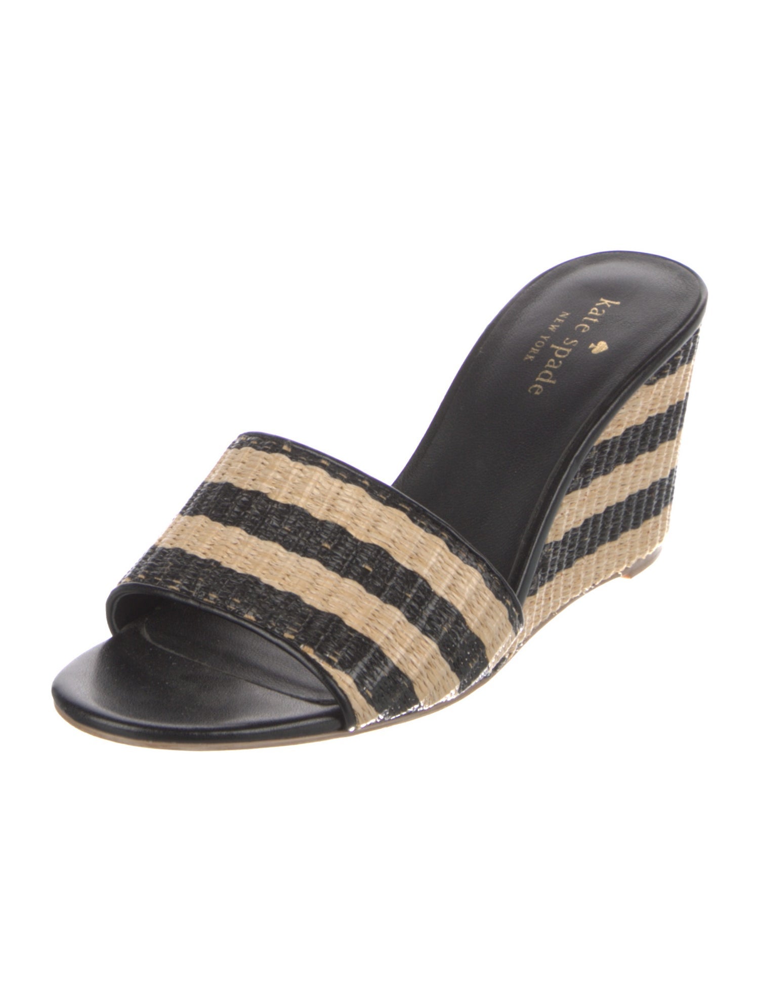 Kate Spade New York Raffia Colorblock Pattern Slides