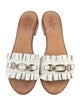 Kate Spade New York Leather Chain-Link Accents Slides