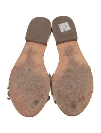 Kate Spade New York Leather Chain-Link Accents Slides