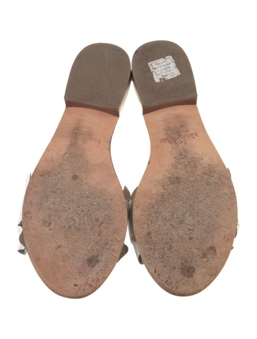 Kate Spade New York Leather Chain-Link Accents Slides