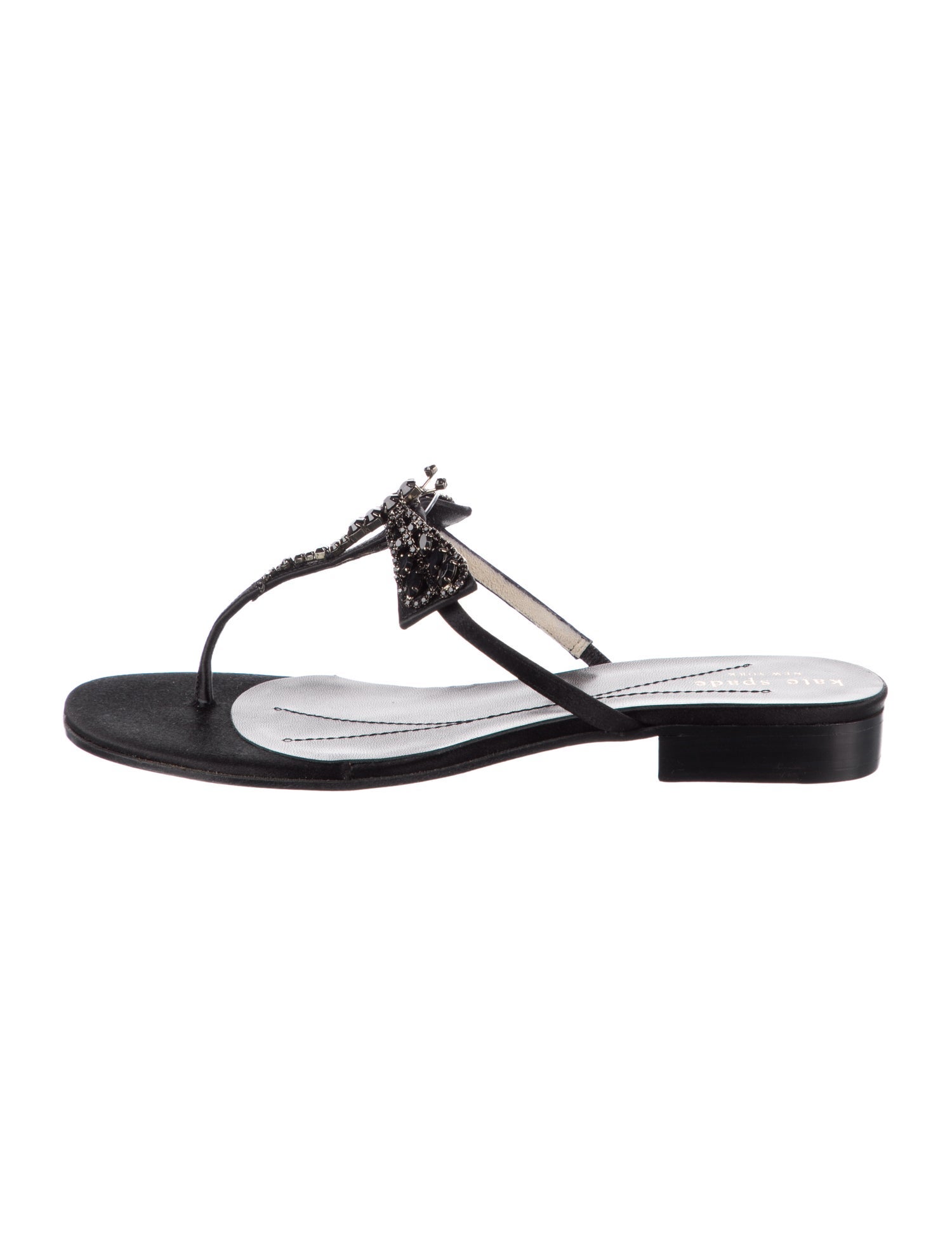 Kate Spade New York Satin Bow Accents T-Strap Sandals