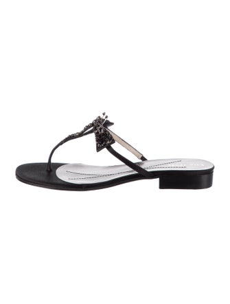 Kate Spade New York Satin Bow Accents T-Strap Sandals