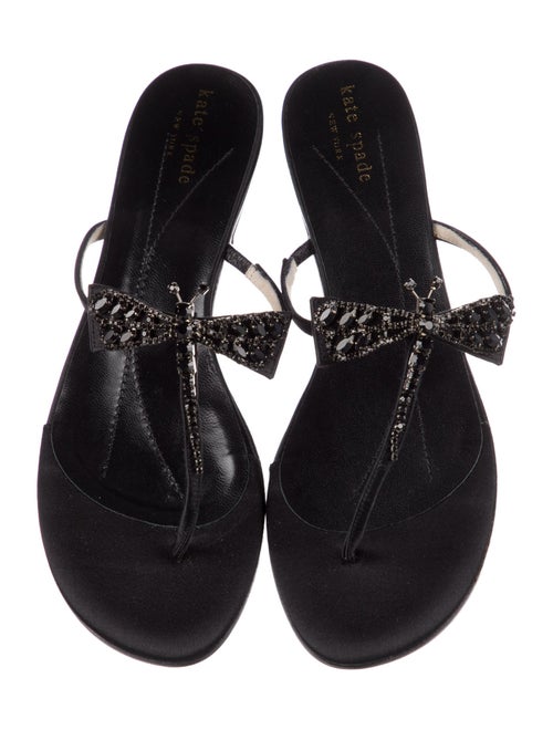 Kate Spade New York Satin Bow Accents T-Strap Sandals