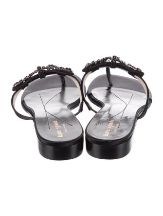 Kate Spade New York Satin Bow Accents T-Strap Sandals