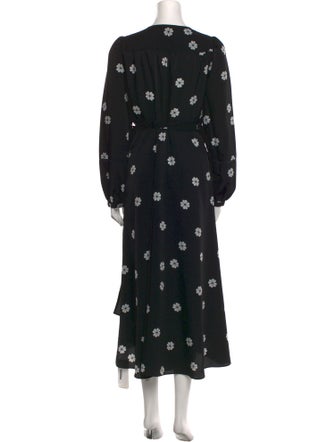 Kate Spade New York Floral Print Midi Length Dress