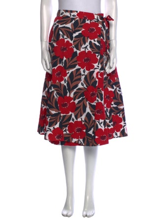 Kate Spade New York Floral Print Midi Length Skirt