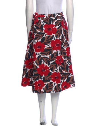 Kate Spade New York Floral Print Midi Length Skirt