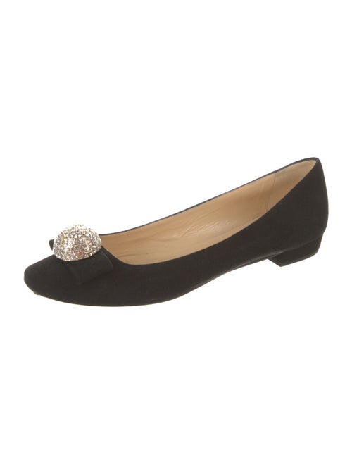 Kate Spade New York Suede Crystal Embellishments Flats