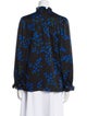Kate Spade New York Floral Print Mock Neck Blouse