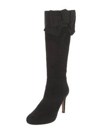 Kate Spade New York Suede Bow Accents Boots