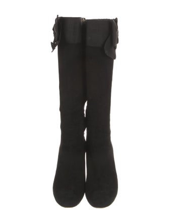 Kate Spade New York Suede Bow Accents Boots