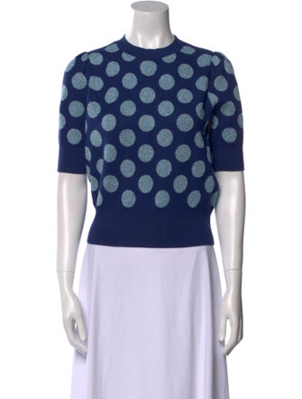 Kate Spade New York Polka Dot Print Crew Neck Sweater