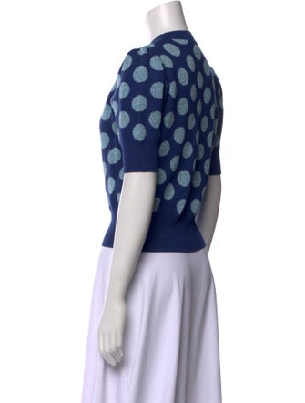 Kate Spade New York Polka Dot Print Crew Neck Sweater