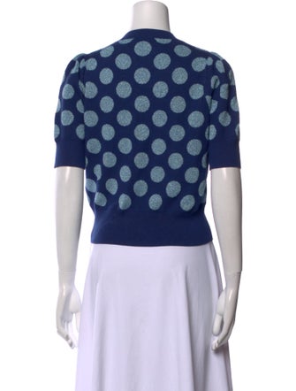 Kate Spade New York Polka Dot Print Crew Neck Sweater