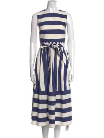 Kate Spade New York Striped Midi Length Dress
