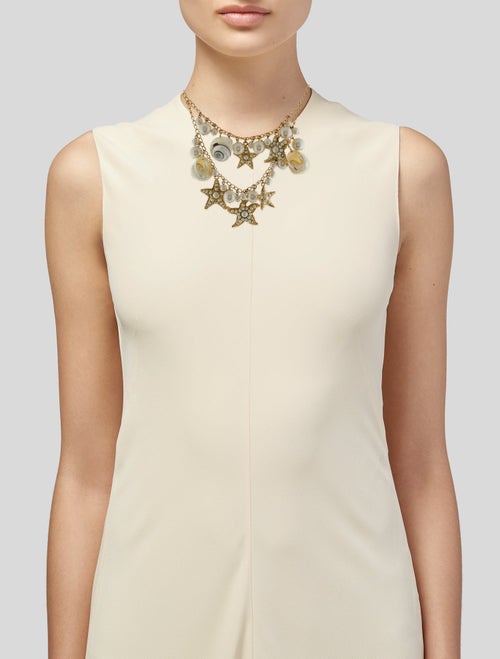 Kate Spade New York Faux Pearl & Shell Star Collar Necklace