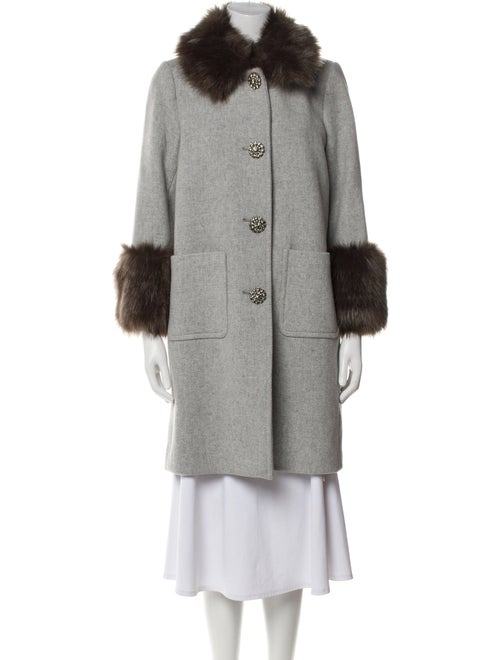 Kate Spade New York Wool Faux Fur Coat